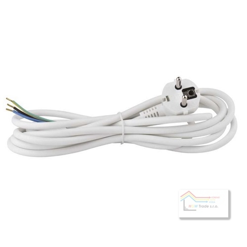 Kábel flexošnúra 3m 3x0,75mm2,biela